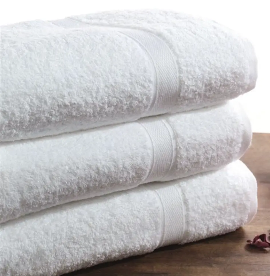 Bath Towel Rich White 500 GMS (80% Cotton)