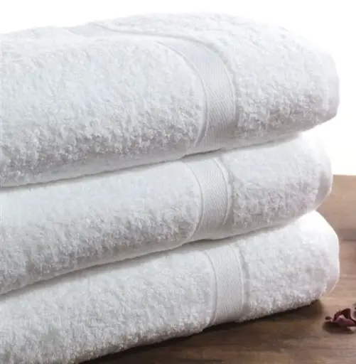 Bath Towel Rich White 500 GMS (80% Cotton)